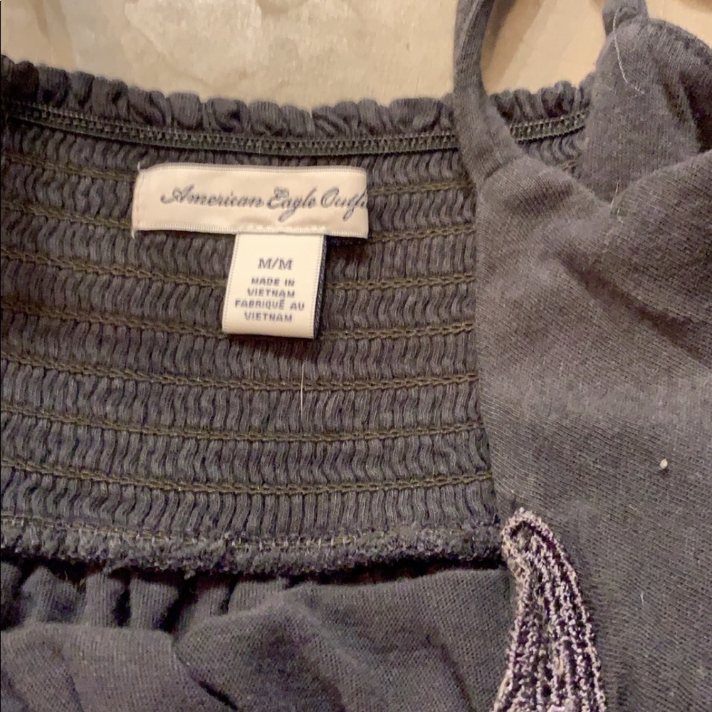 American eagle charcoal grey tank
